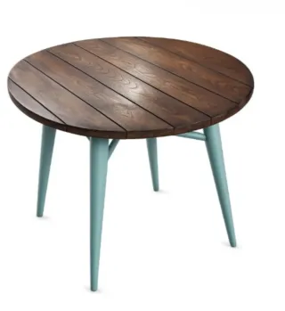 Mesa redonda de madera