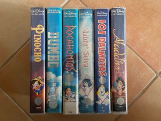 Lote 6 Películas VHS Disney Clásicos (Español)