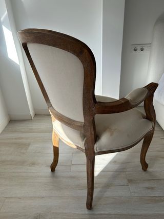Sillón/Silla de madera y tela