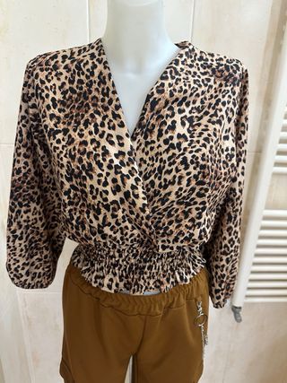 Completo donna marrone e multicolor