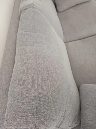 Sofá 3 plazas 206cm gris como nuevo