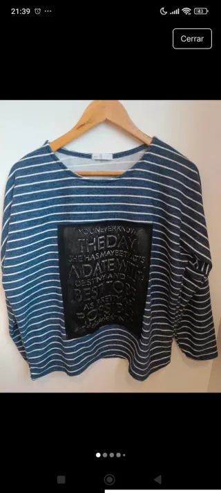 Lote 4 Camisetas Manga Larga Mujer Talla L