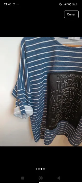 Lote 4 Camisetas Manga Larga Mujer Talla L