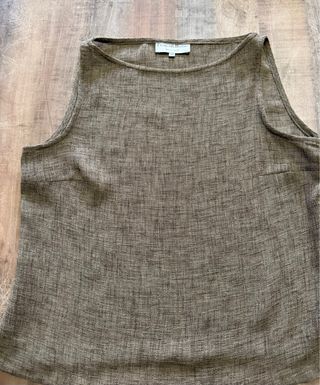 Camiseta sin mangas marrón talla L