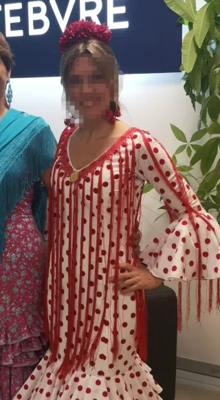Traje Flamenca Lunares Rojo Talla 36