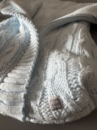 Saco capazo bebé punto Minutus azul claro