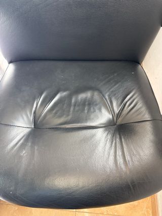 Silla de escritorio de piel negra