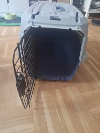 Transportín perro/gato azul y gris