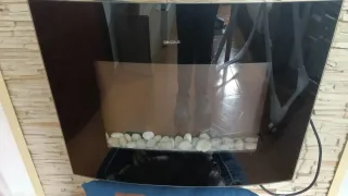 Chimenea Eléctrica Cecotec Negra y Transparente