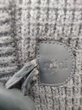 Abrigo bebé punto gris 3-6 meses y borreguillo