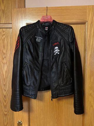 Cazadora Biker LASAL Mujer Negra