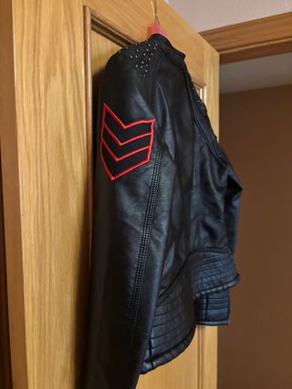 Cazadora Biker LASAL Mujer Negra