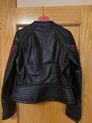 Cazadora Biker LASAL Mujer Negra