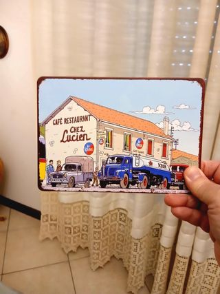 Placca Latta Chez Lucien Vintage