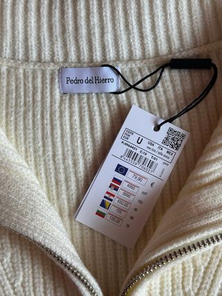 Chaleco punto Pedro del Hierro Beige Rayas Negras