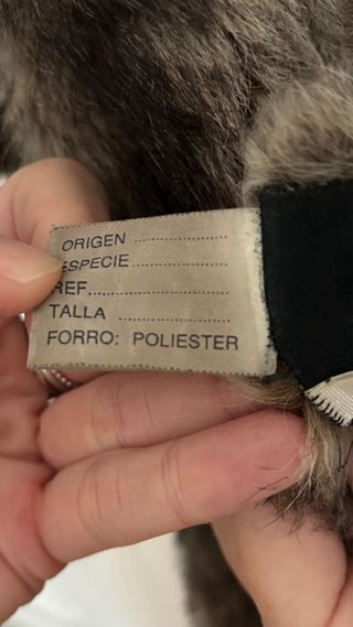 Abrigo vintage de piel con forro sintético