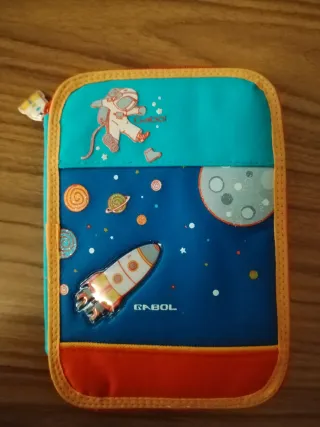 Estuche Escolar antiguo dos compartimento bastante