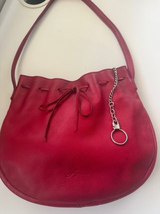 Bolso vintage piel rojo