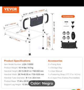 Barandilla de seguridad para cama