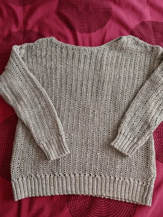 Jersey punto red Zara con lentejuelas. T. L