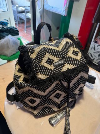 Zainetto Kuvé Beige e Nero Nuovo