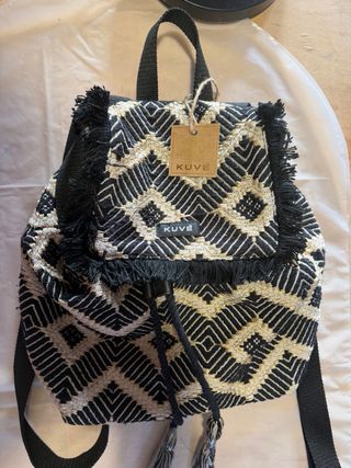 Zainetto Kuvé Beige e Nero Nuovo