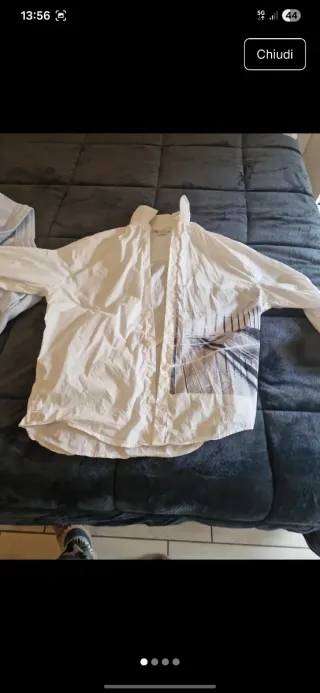 Camicia uomo bianca con stampa