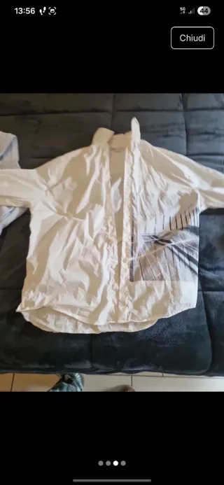 Camicia uomo bianca con stampa