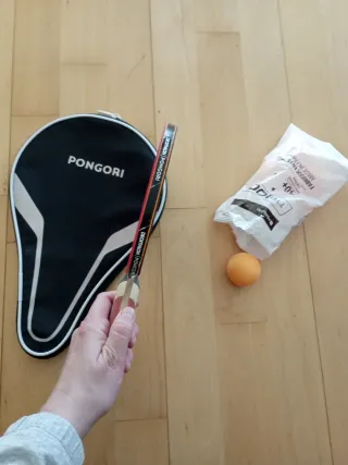 Raqueta Ping Pong + 6 Pelotas