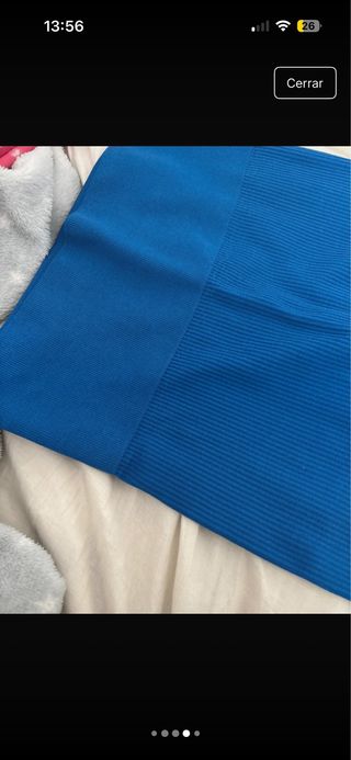 Leggings deportivos azules acanalados