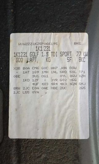 Faro der volkswagen golf v berlina (1k1) 465812