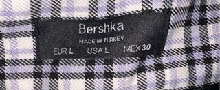 Falda corta cuadros Bershka