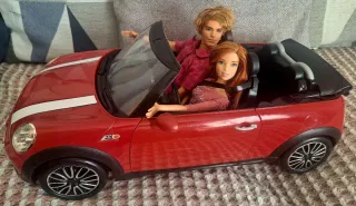 Coche Barbie Mini Cooper Rojo