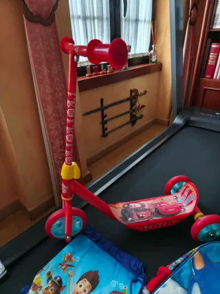 Lote Patinete y 2 Mochilas (Sonic y Paw Patrol)