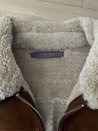 Cazadora Zara ante (gama premium) marrón forrada