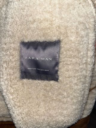 Cazadora Zara ante (gama premium) marrón forrada