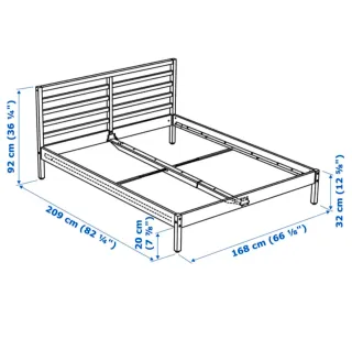 Cama Matrimonio Ikea Tarva 160x200 + Somier