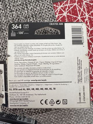 Cartucho Tinta HP 364 Negro