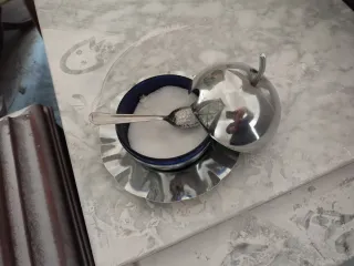 Azucarero Plata Forma Manzana