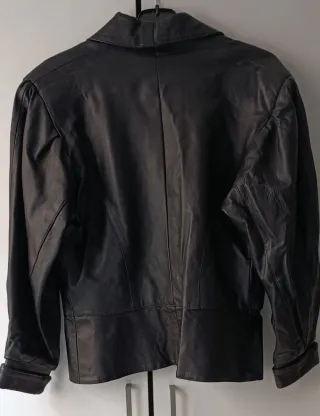 Cazadora Piel Vintage Negra