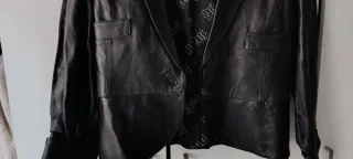 Cazadora Piel Vintage Negra