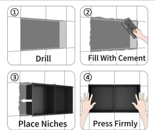 Nicho hornacina gris 30x60cm