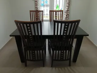 Mesa comedor extensible madera maciza