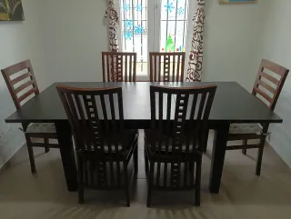 Mesa comedor extensible madera maciza