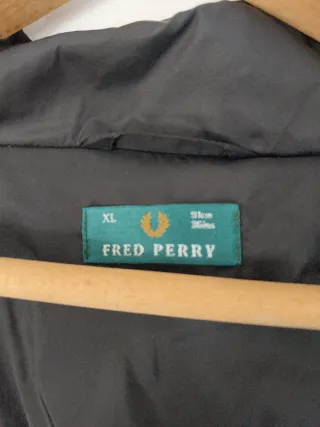 Parka Fred Perry Negra unisex Talla XL