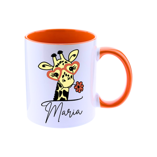 Taza cerámica 11 oz. JIRAFA CUQUI personalizada