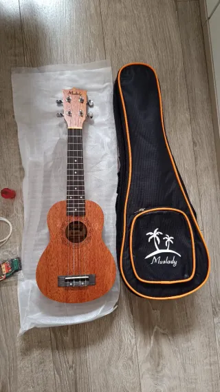 Ukelele nuevo con accesorios