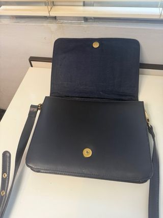 Bolso vintage piel azul