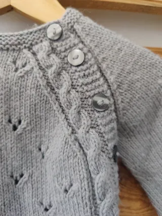 Pelele punto hecho a mano manga larga