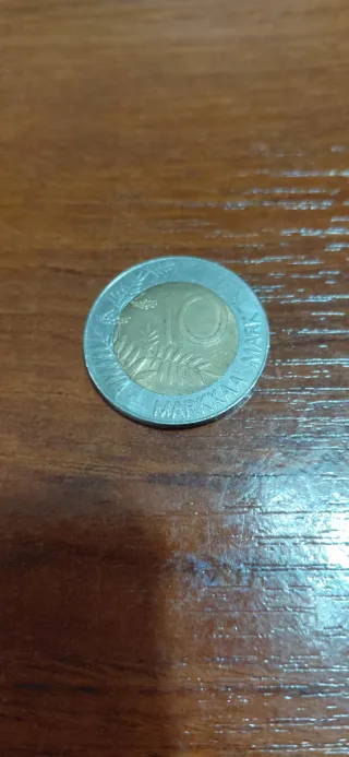 Moneda Finlandia 10 Markkaa 1993